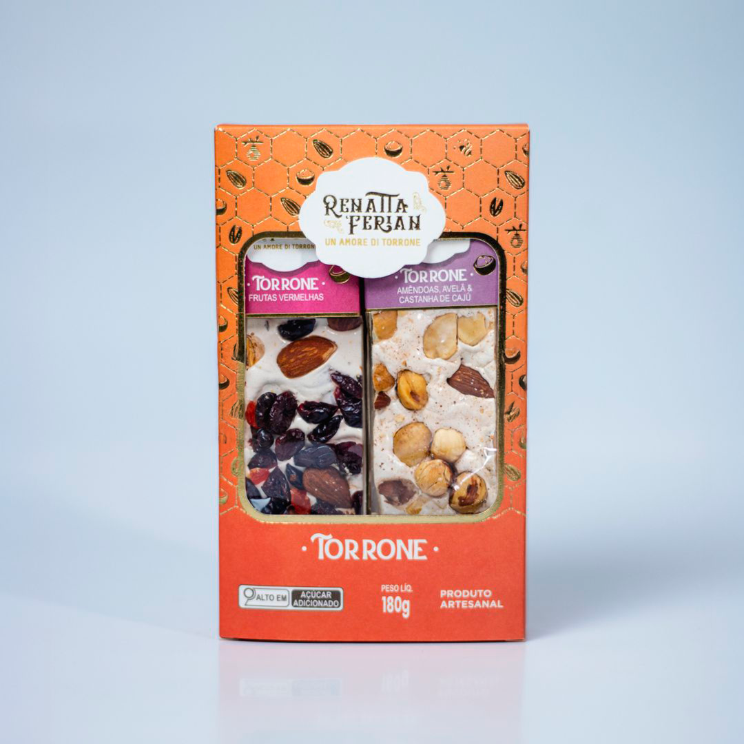 Kit 2 Presente Torrone Renatta Ferian 2 Sabores 90g