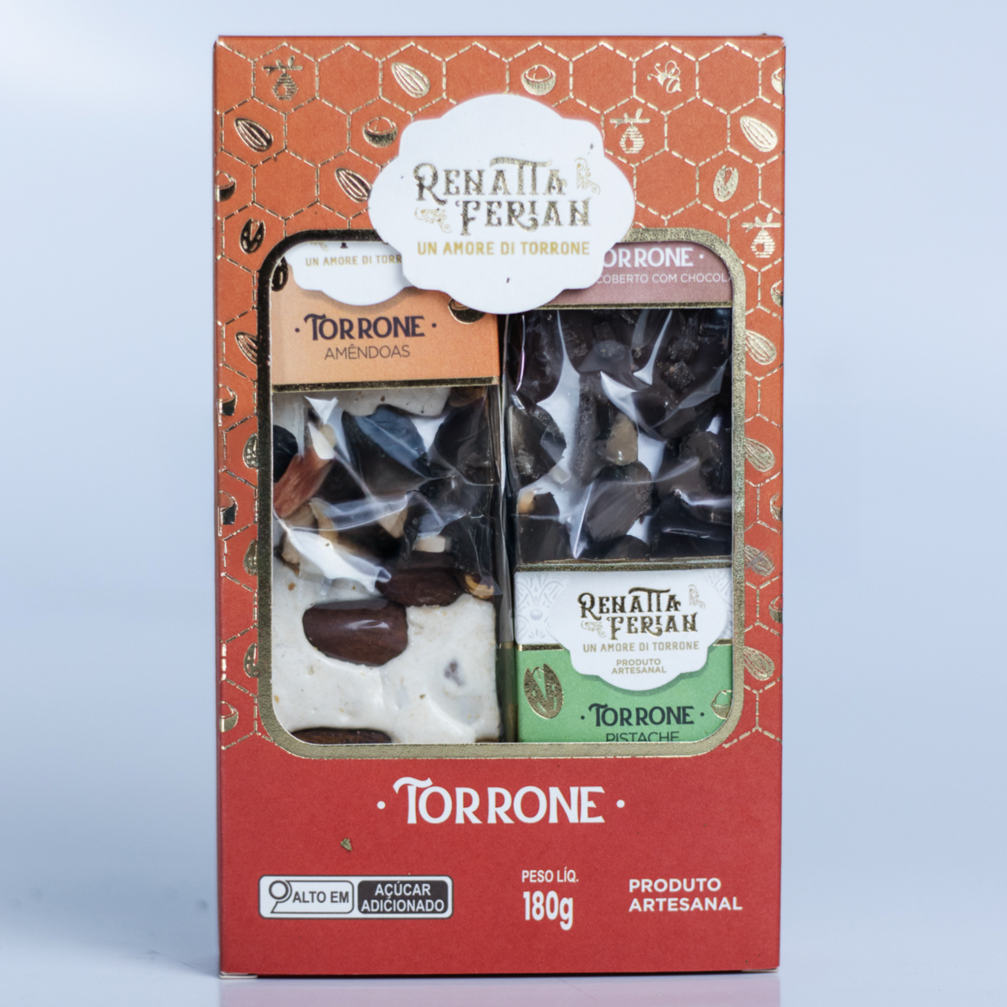 Kit 1 Presente Torrone Renatta Ferian 3 Sabores 45g/90g