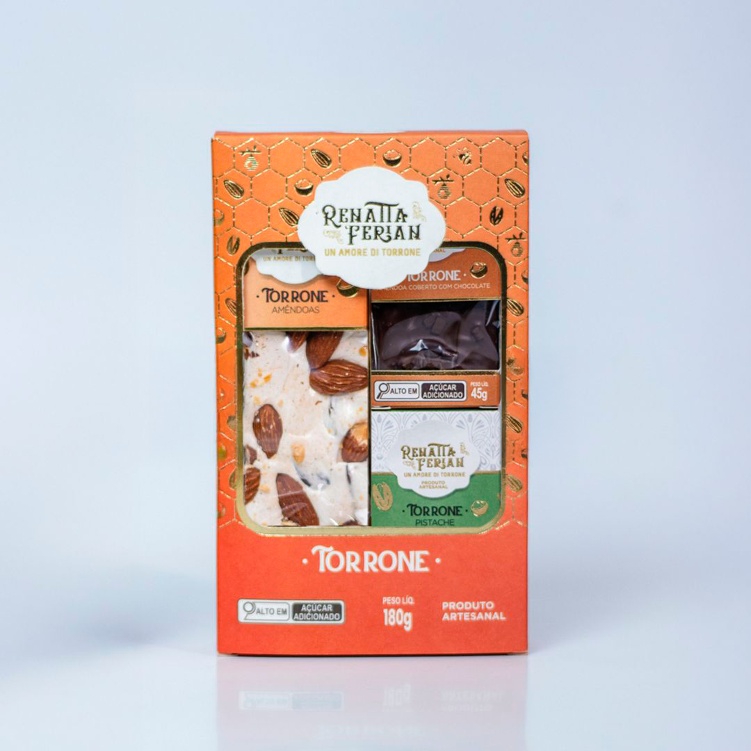Kit 1 Presente Torrone Renatta Ferian 3 Sabores 45g/90g